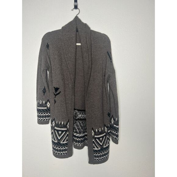 360 Cashmere Women’s Wool & Cashmere Aztec Printed Cardigan Size Small - Picture 1 of 5